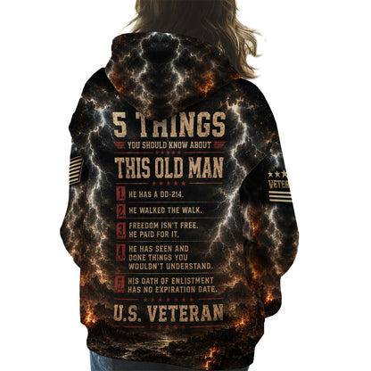 5 Things You Should Know About This Old Man U.S. Veteran 3D All Over Print T-Shirt And Hoodie