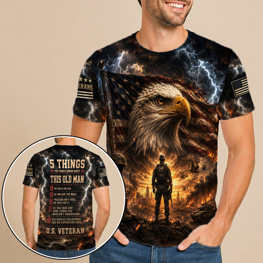5 Things You Should Know About This Old Man U.S. Veteran 3D All Over Print T-Shirt And Hoodie