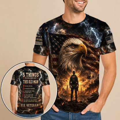5 Things You Should Know About This Old Man U.S. Veteran 3D All Over Print T-Shirt And Hoodie