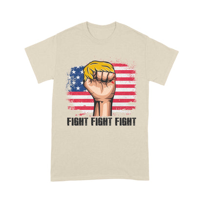 A Raised Fist With Donald Trump Hair Fight T-Shirt