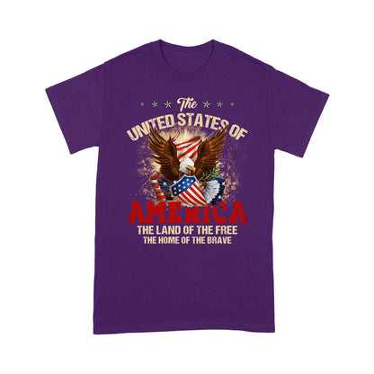 The United States of America Land of the Free Home of the Brave T-Shirt