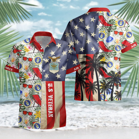 Personalized US Military Logos Bundle Hawaiian Shirt