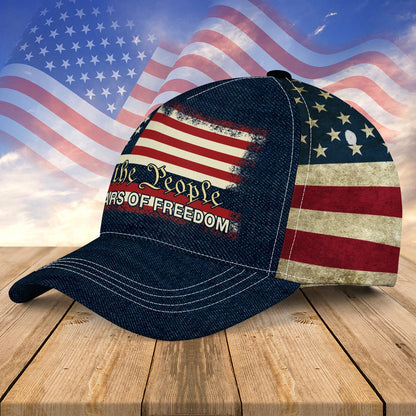 America 250th Anniversary US Flag 250 Years of Freedom We The People Over Print Classic Cap