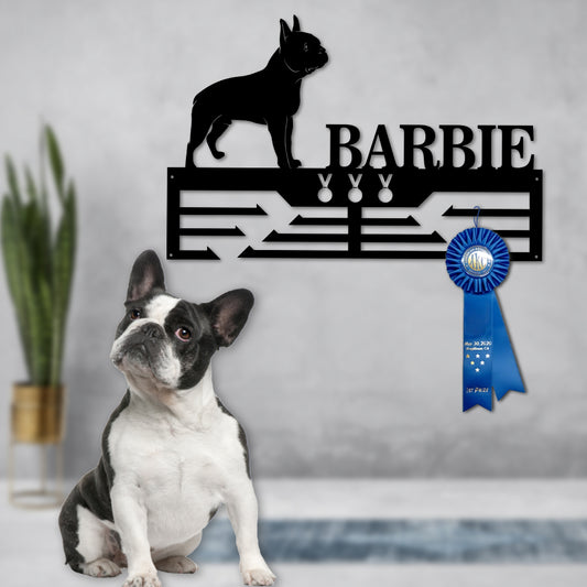 Personalized Boston Terriers Dog Award Cut Metal Sign