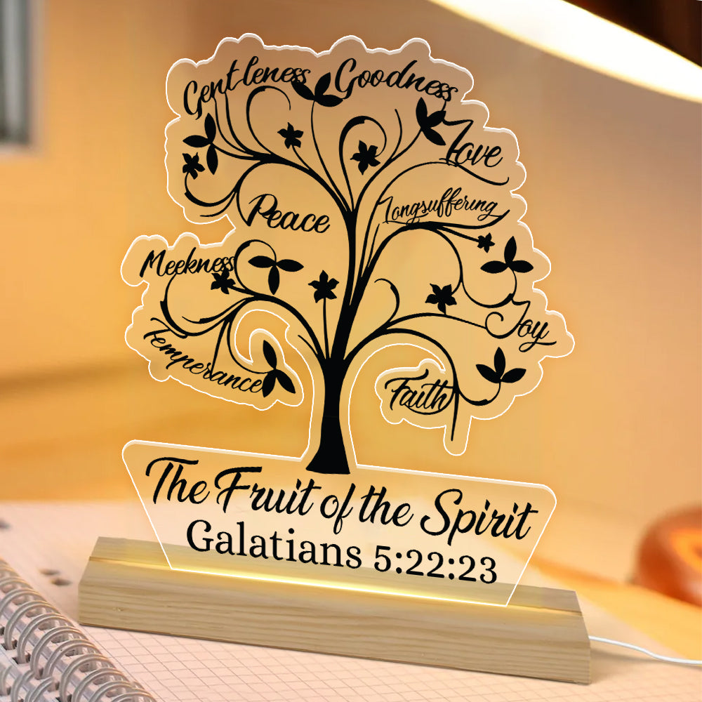 Fruit Of The Spirit Tree Galatians 5:22-23 Acrylic LED Light Night