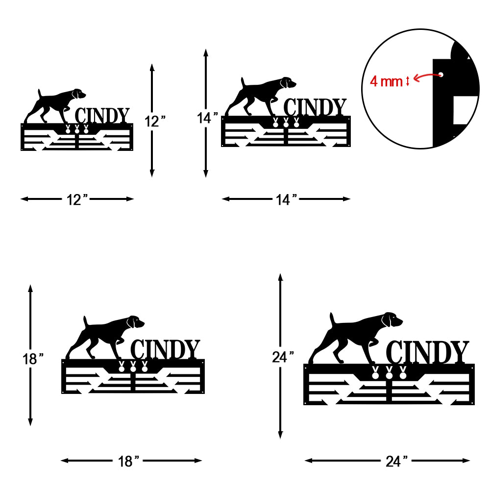 Personalized German Shorthair Dog Award Cut Metal Sign