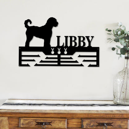 Personalized Doodle Dog Award Cut Metal Sign