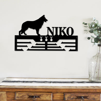 Personalized German Shepherd Dog Award Cut Metal Sign