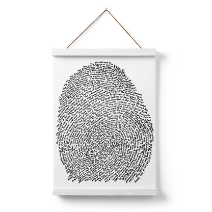 Fingerprint Of God Character of God Imprint Hanging Canvas