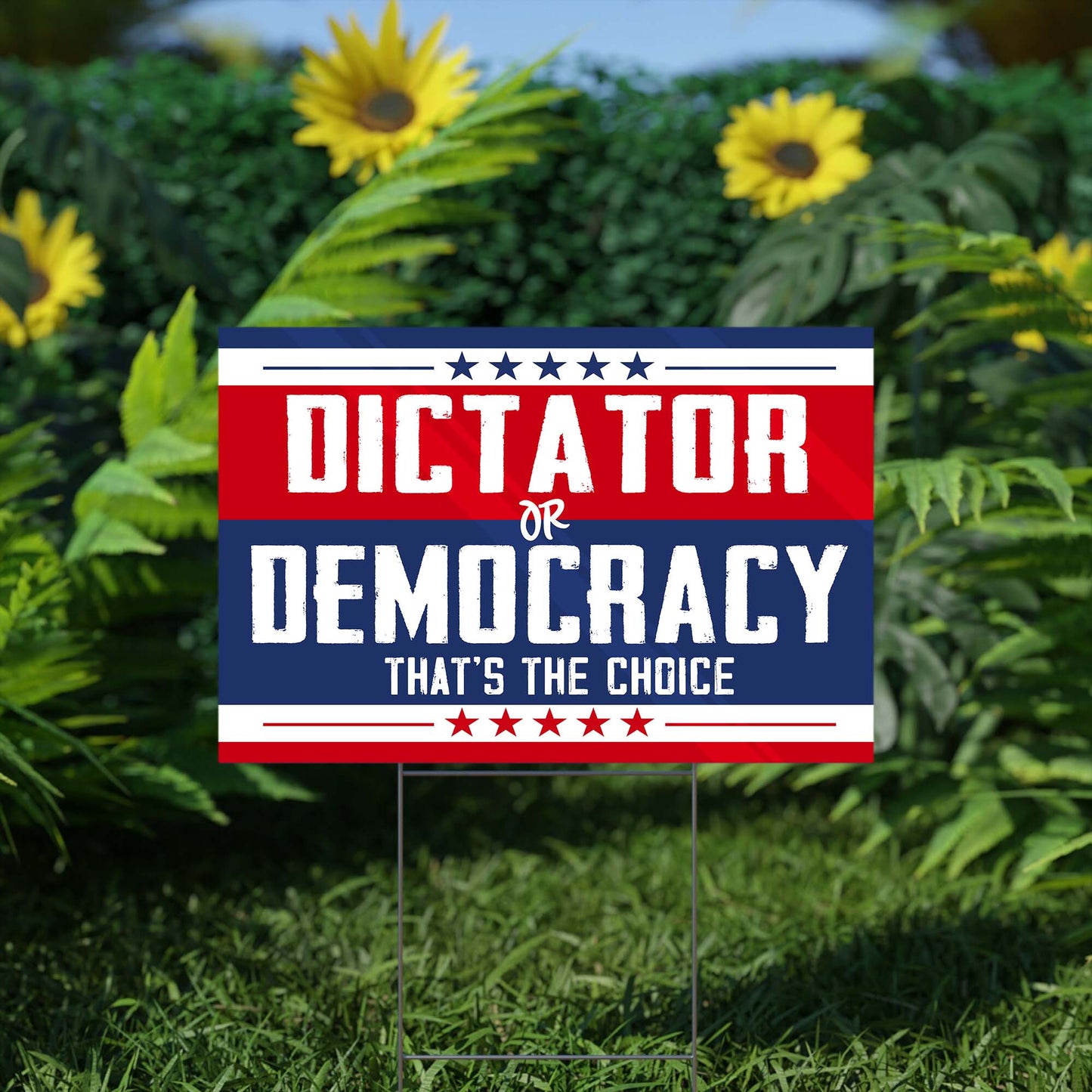 Dictator Or Democracy That Is Choice American Yard Sign