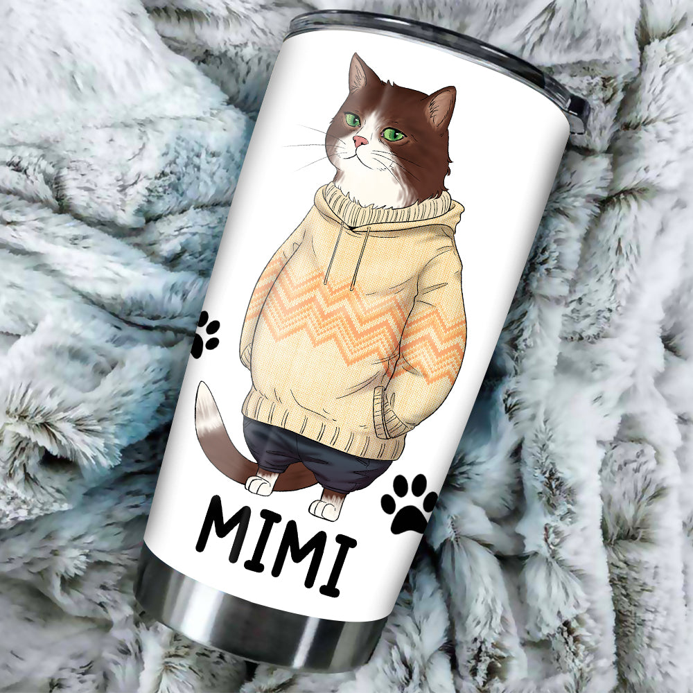 Personalized Funny Cat Christmas Tumbler