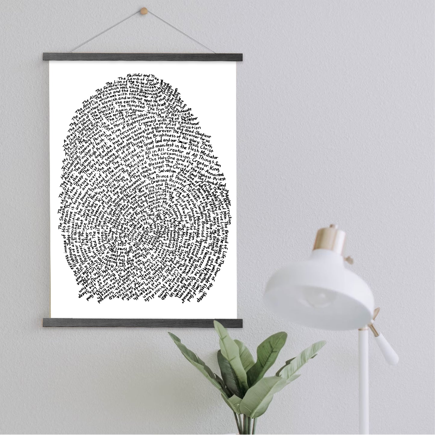 Fingerprint Of God Character of God Imprint Hanging Canvas