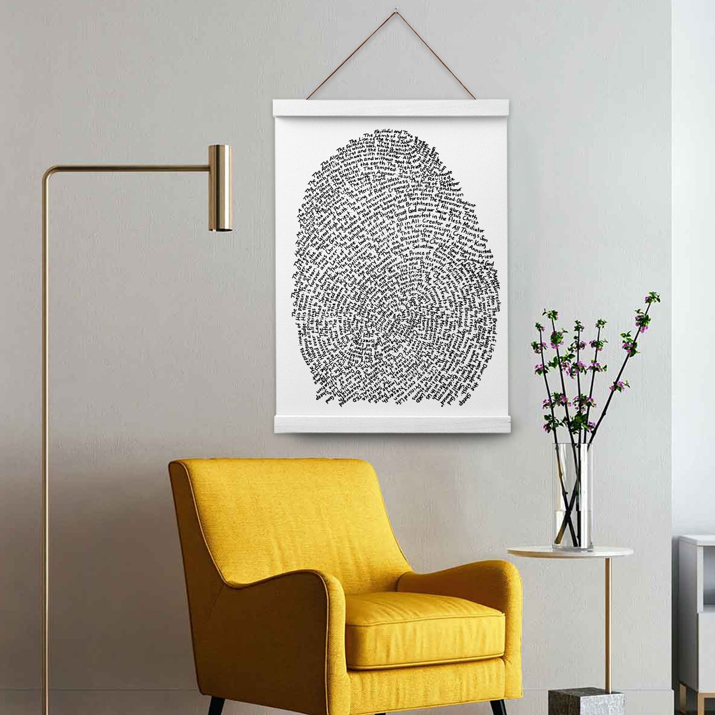 Fingerprint Of God Character of God Imprint Hanging Canvas