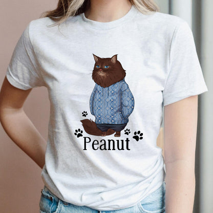 Personalized Funny Cat Christmas T-Shirt