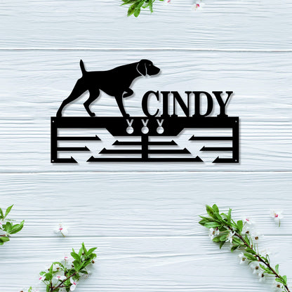 Personalized German Shorthair Dog Award Cut Metal Sign
