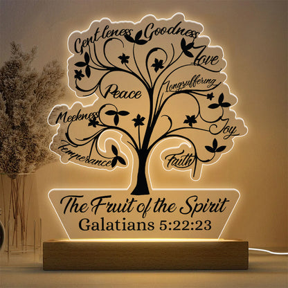 Fruit Of The Spirit Tree Galatians 5:22-23 Acrylic LED Light Night