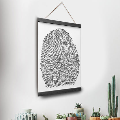 Fingerprint Of God Character of God Imprint Hanging Canvas