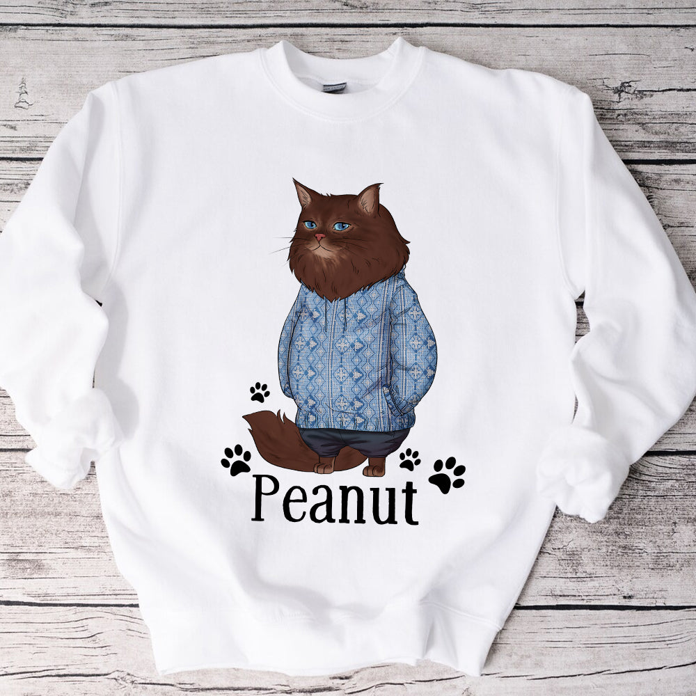 Personalized Funny Cat Christmas Sweatshirt