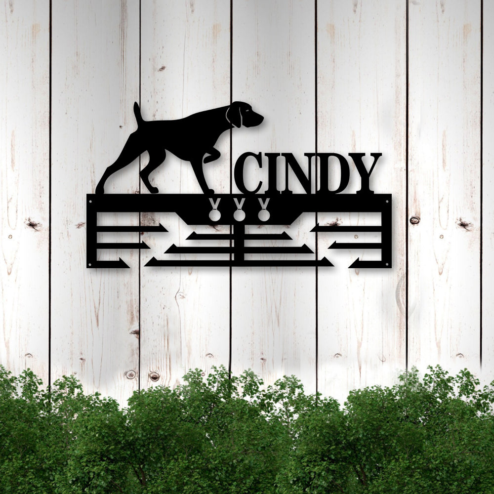 Personalized German Shorthair Dog Award Cut Metal Sign