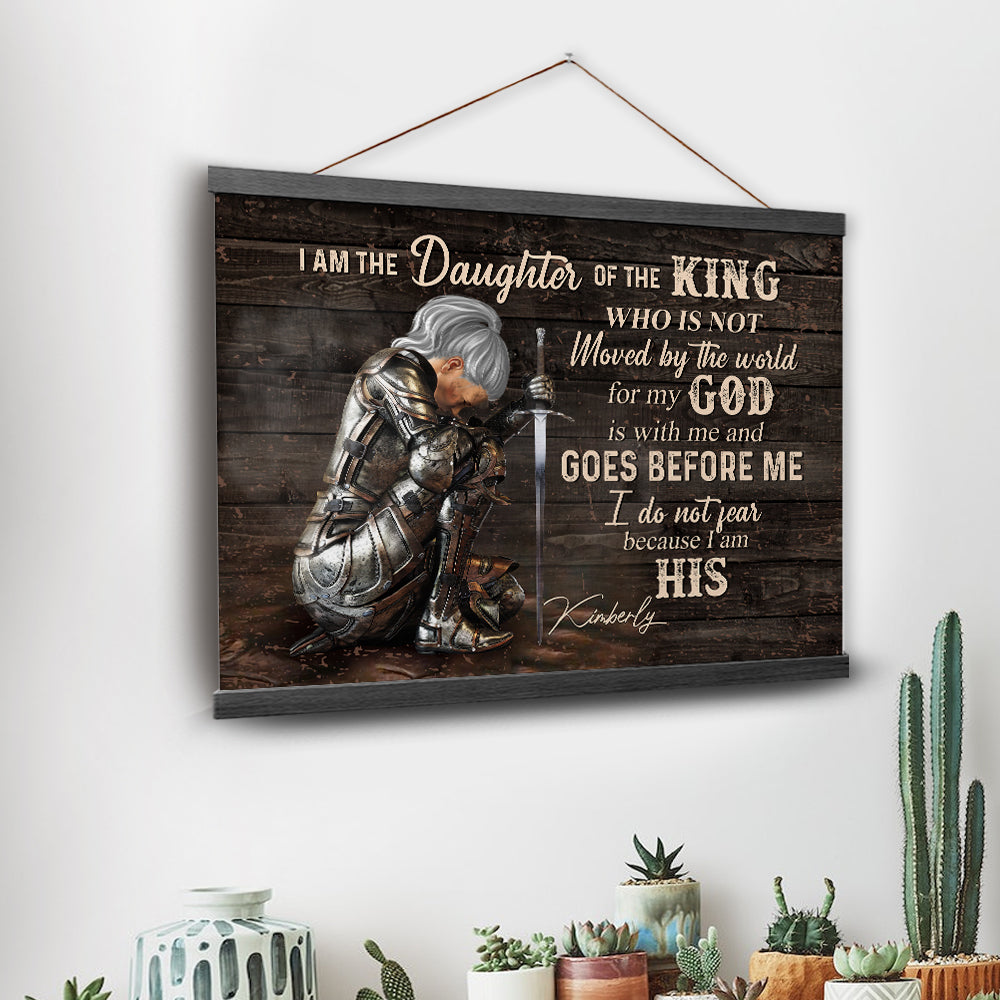 Personalized Woman Warrior I Am The Daughter Of The King Do Not Fear Because I Am His Hanging Canvas