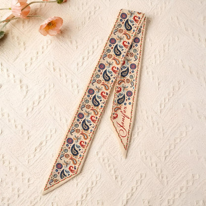 Personalized Boho Floral Paisley Lightweight Vintage Hair Accessory All-over Print Satin Hair Scarf