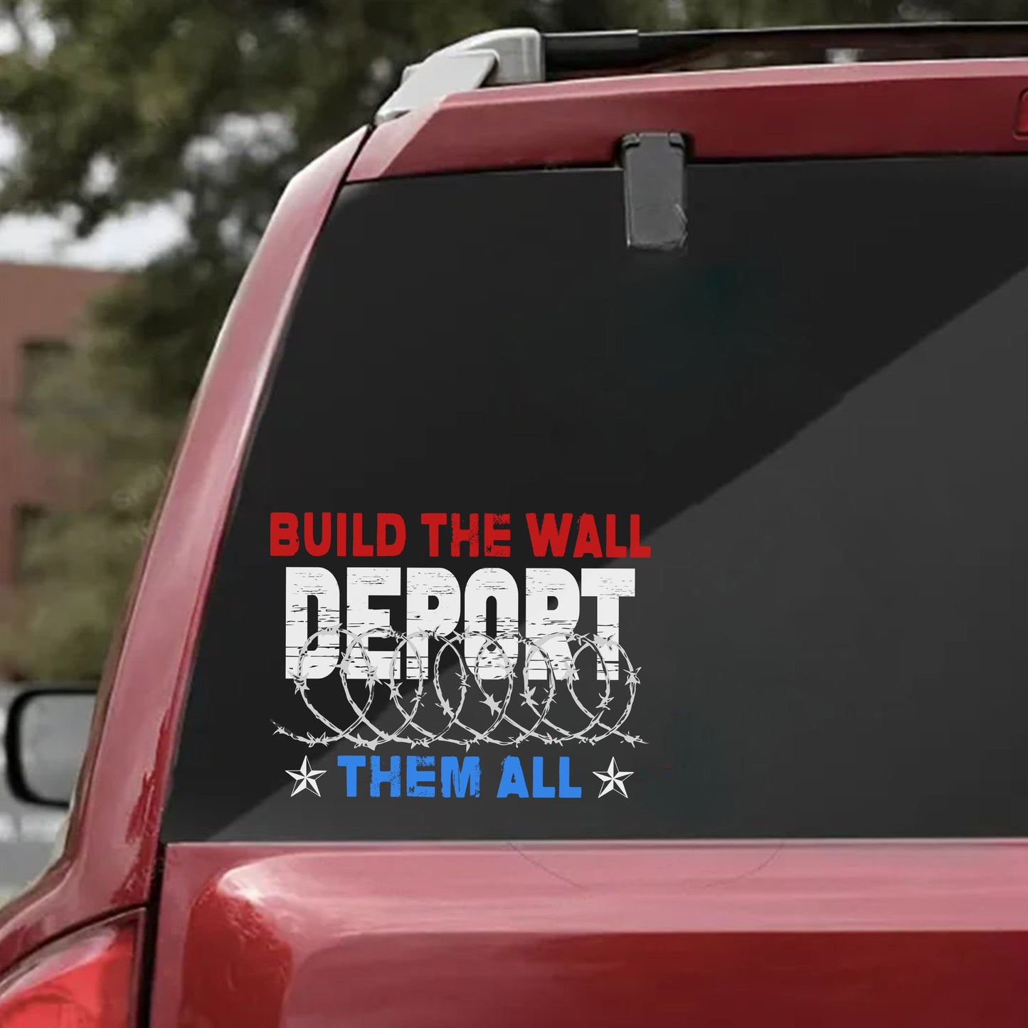 Build the Wall Deport Them All Novelty Sticker Decal