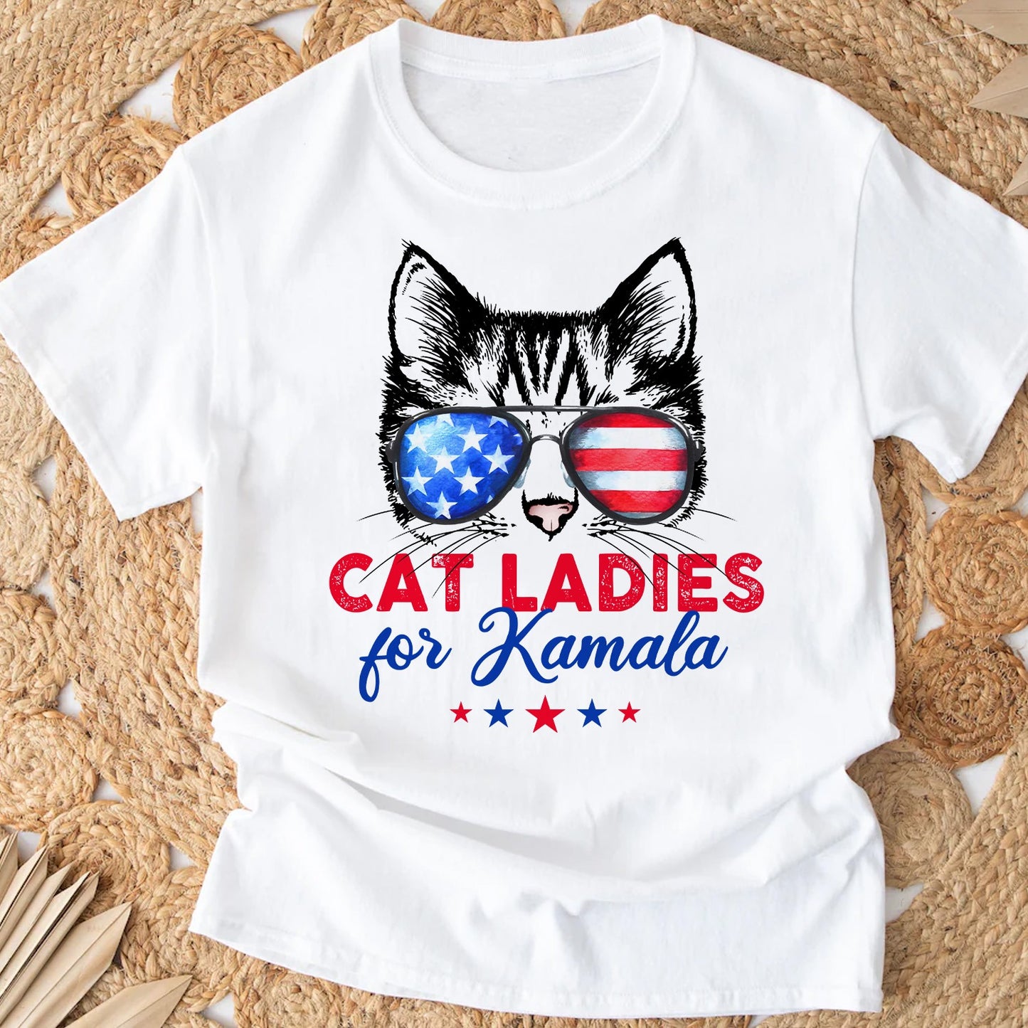Cat Ladies for Kamala, Kamala Harris 2024 President T-Shirt
