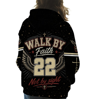 Personalized Christian Faith Over Fear Walk By Faith Not By Sight 3D All Over Print T-Shirt And Hoodie