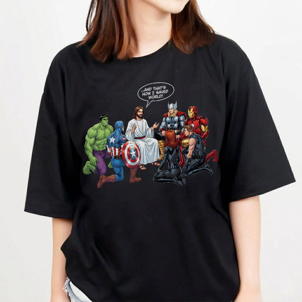 Christian Jesus Superhero, Vintage Savior T-Shirt
