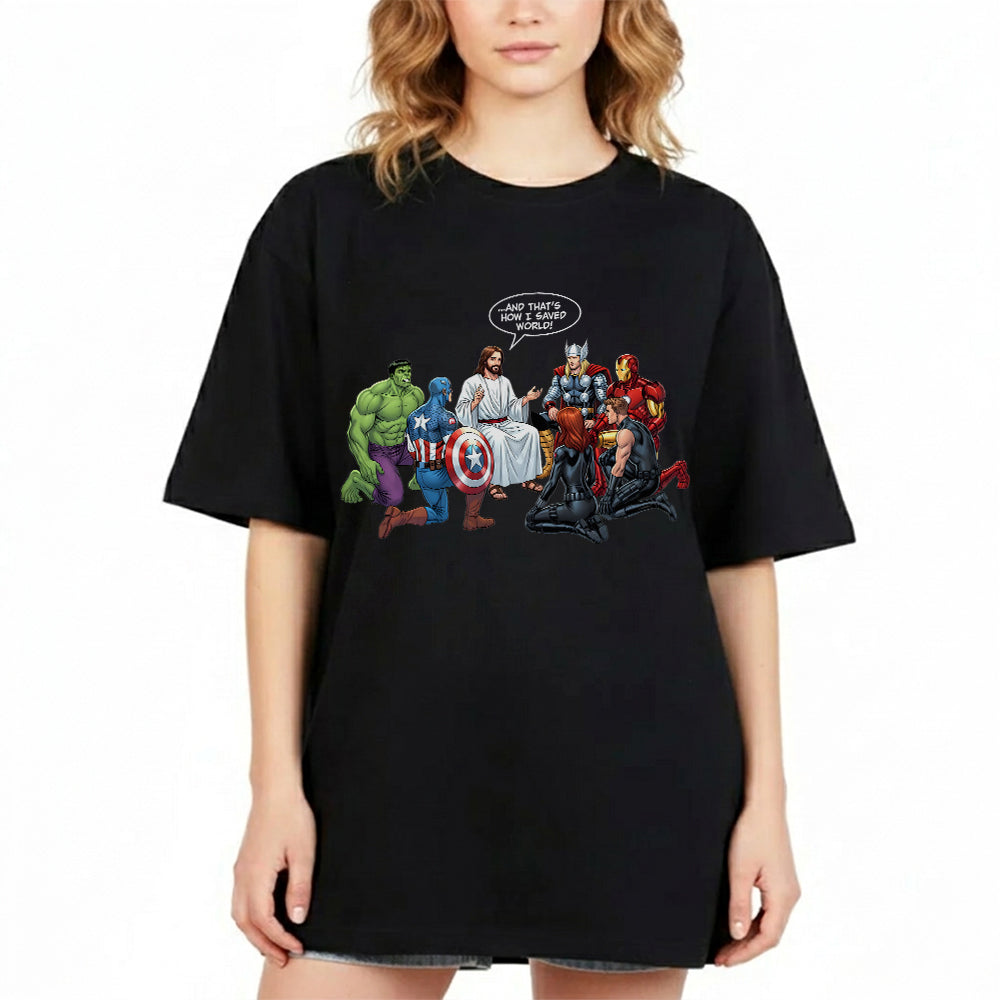 Christian Jesus Superhero, Vintage Savior T-Shirt