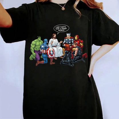 Christian Jesus Superhero, Vintage Savior T-Shirt