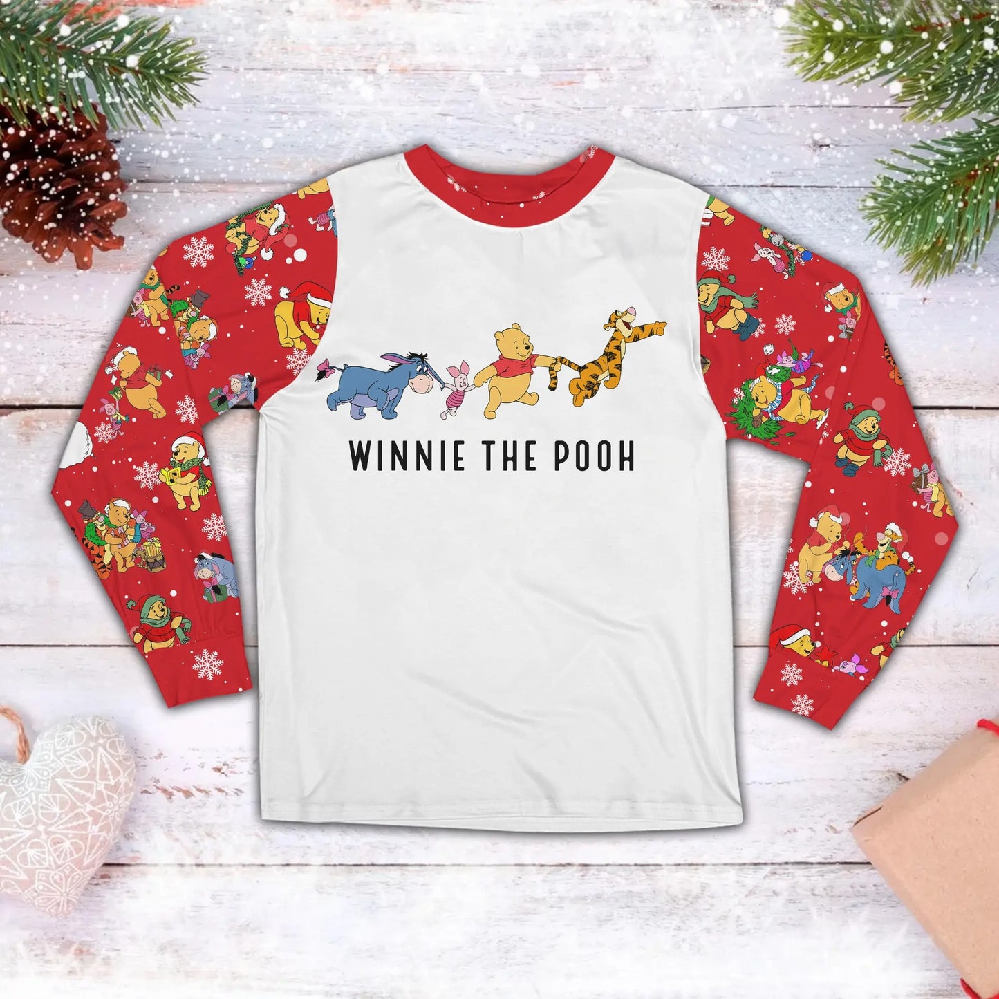 Winnie The Pooh And Friend Pajamas, Christmas Matching Holiday Pajamas Set