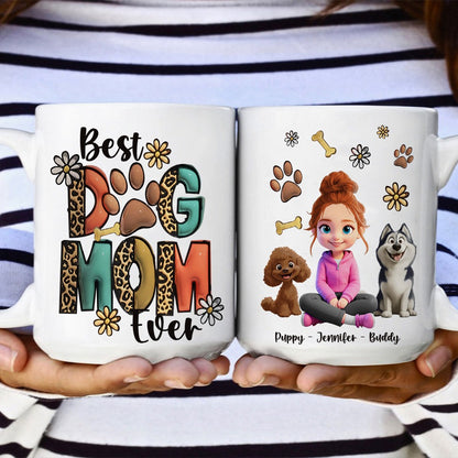 Custom Best Dog Mom Ever Mug - Personalized Gifts For Dog Lovers Mug