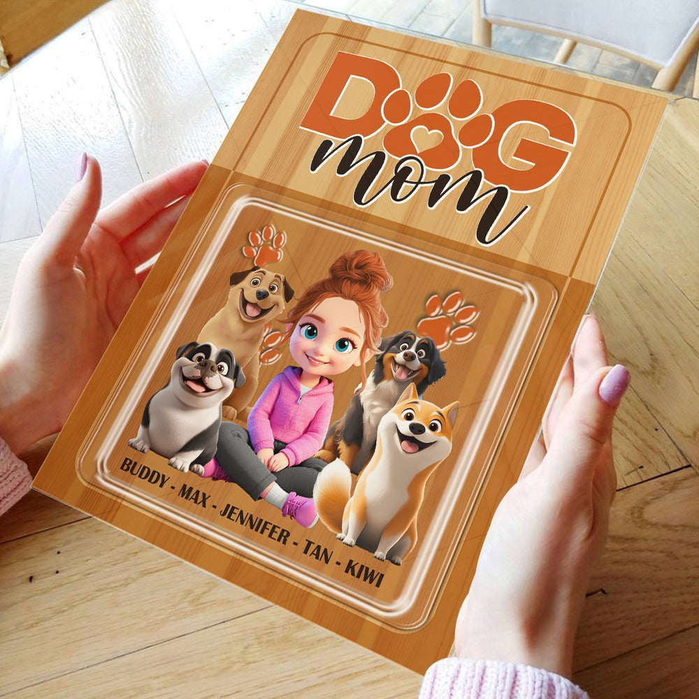 Custom Dog Mom And Her Dogs - Personalized Gifts For Dog Lovers Acrylic Plaque