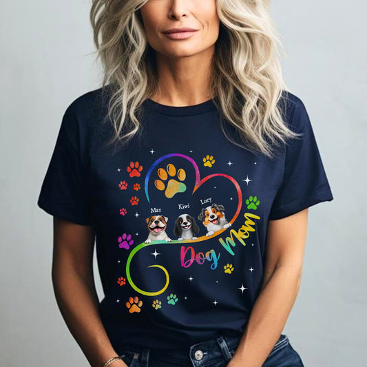 Custom Dog Mom, Mother's Day Gift - Personalized Gifts For Dog Lovers T-Shirt