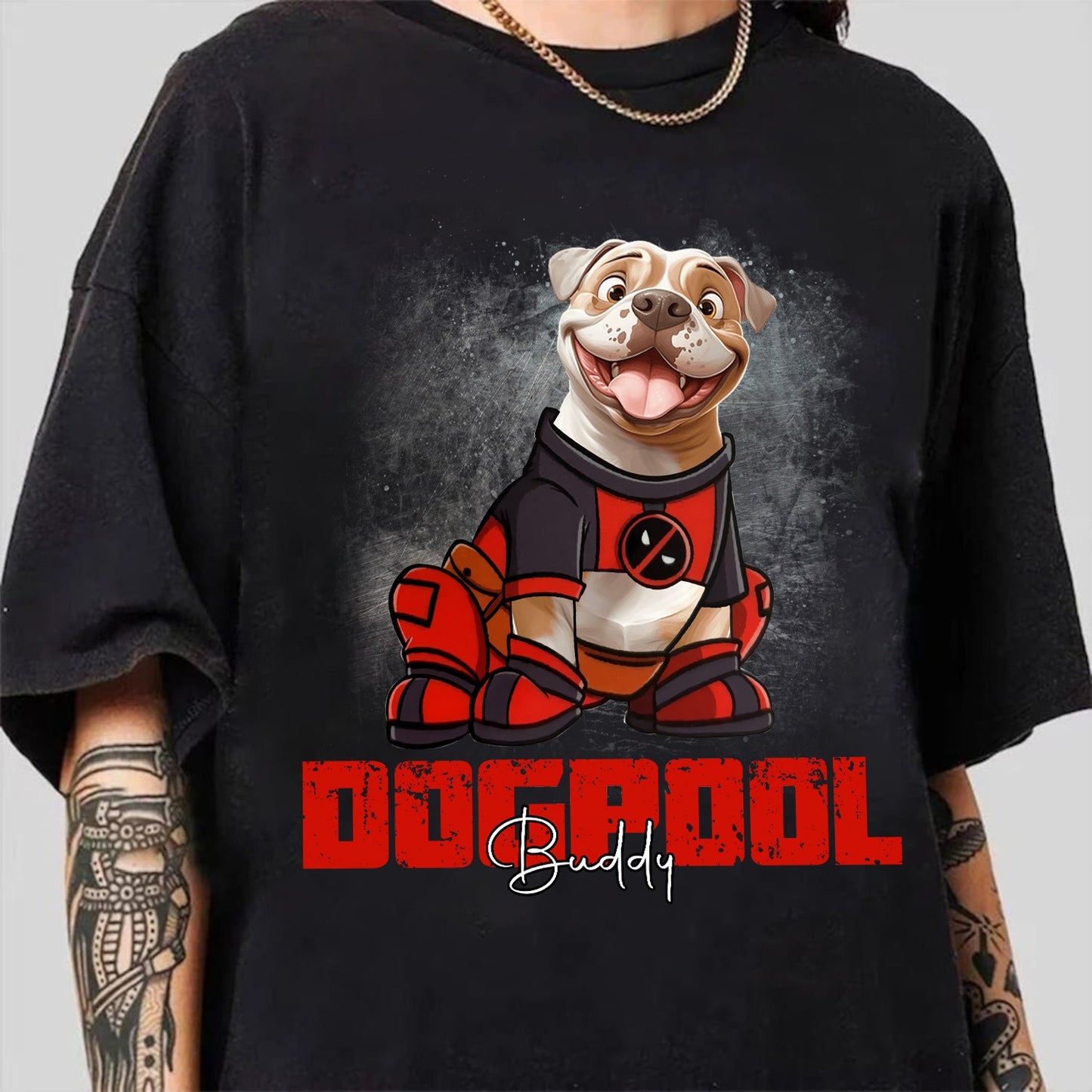 Custom Dogpool Portrait Shirt - Personalized Gifts For Dog Lovers T-Shirt