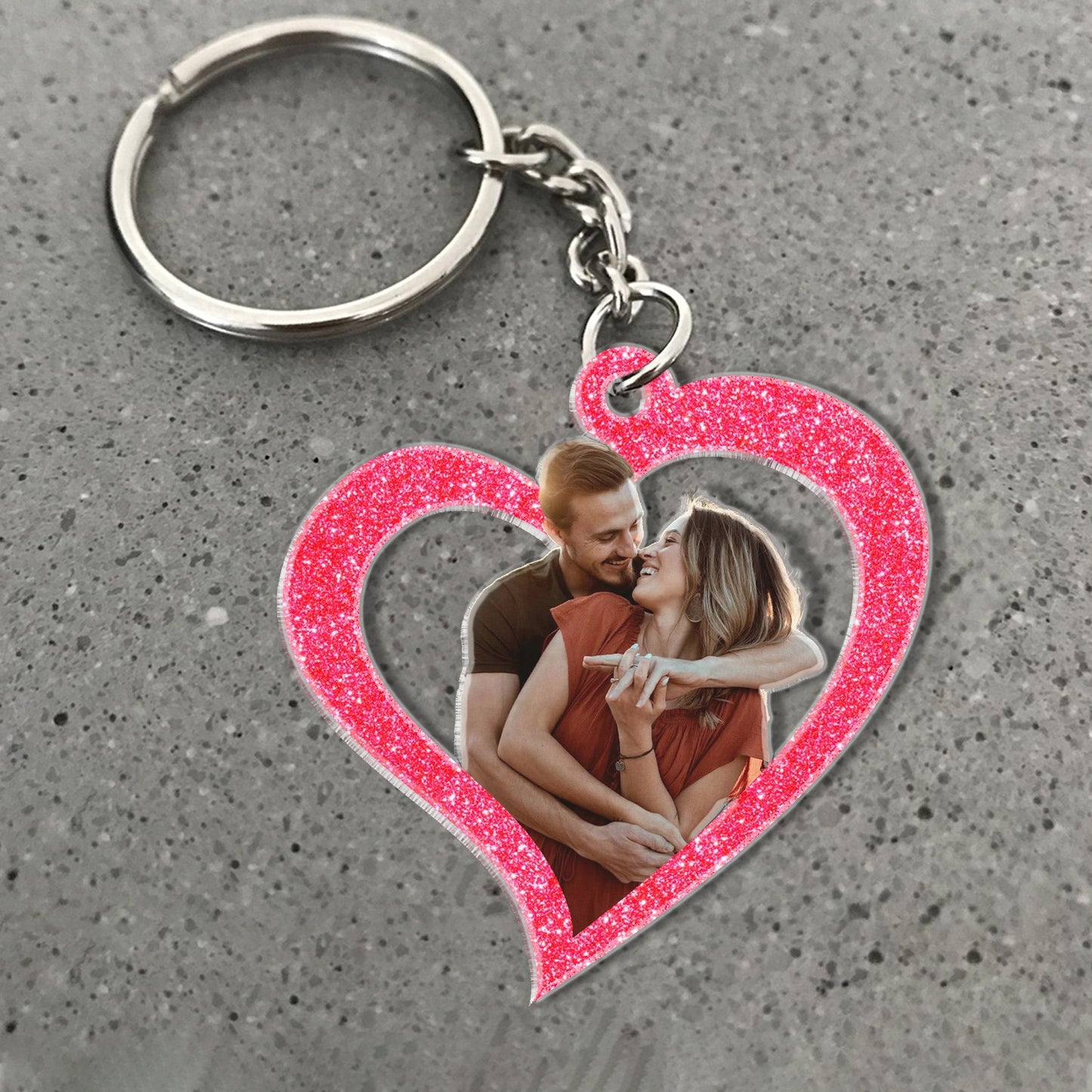 Custom Photo Anniversary Gift For Family, Car Ornament - Personalized Acrylic Keychain