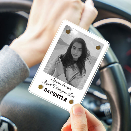 Personalized Memorial Acrylic Photo Car Visor Clip, Gift in Memory of a Loved One