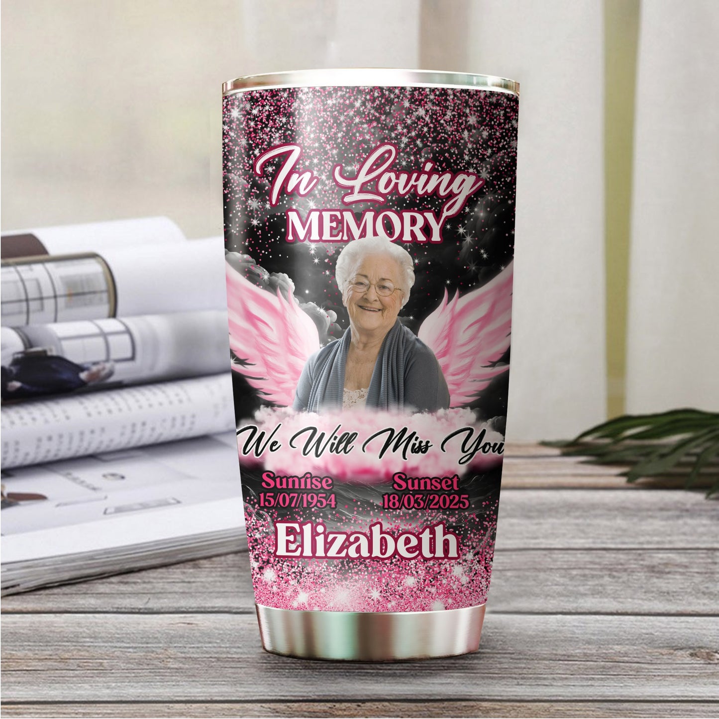Custom Photo In Loving Memory We Will Miss You - Personalized Memorial Gift For Loss Of Loved Tumbler