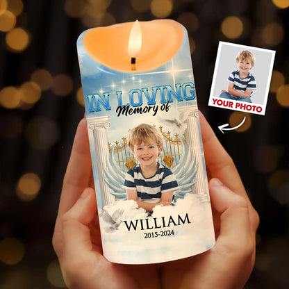 Custom Photo Memorial When You Miss Me Have No Fear - Personalized Memorial Led Candle