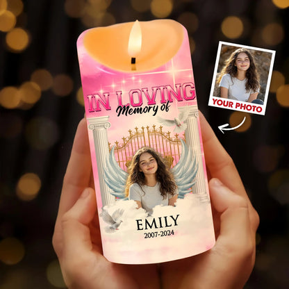 Custom Photo Memorial When You Miss Me Have No Fear - Personalized Memorial Led Candle