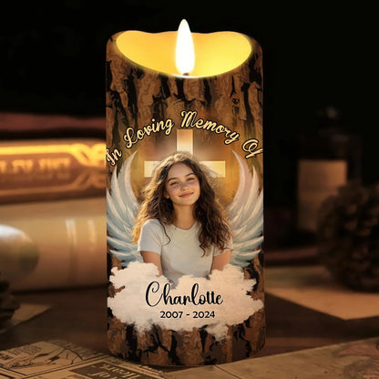 Custom Photo Memorial A Limb Has Fallen Quote To Memorialize A Lost Loved One - Personalized Led Candle