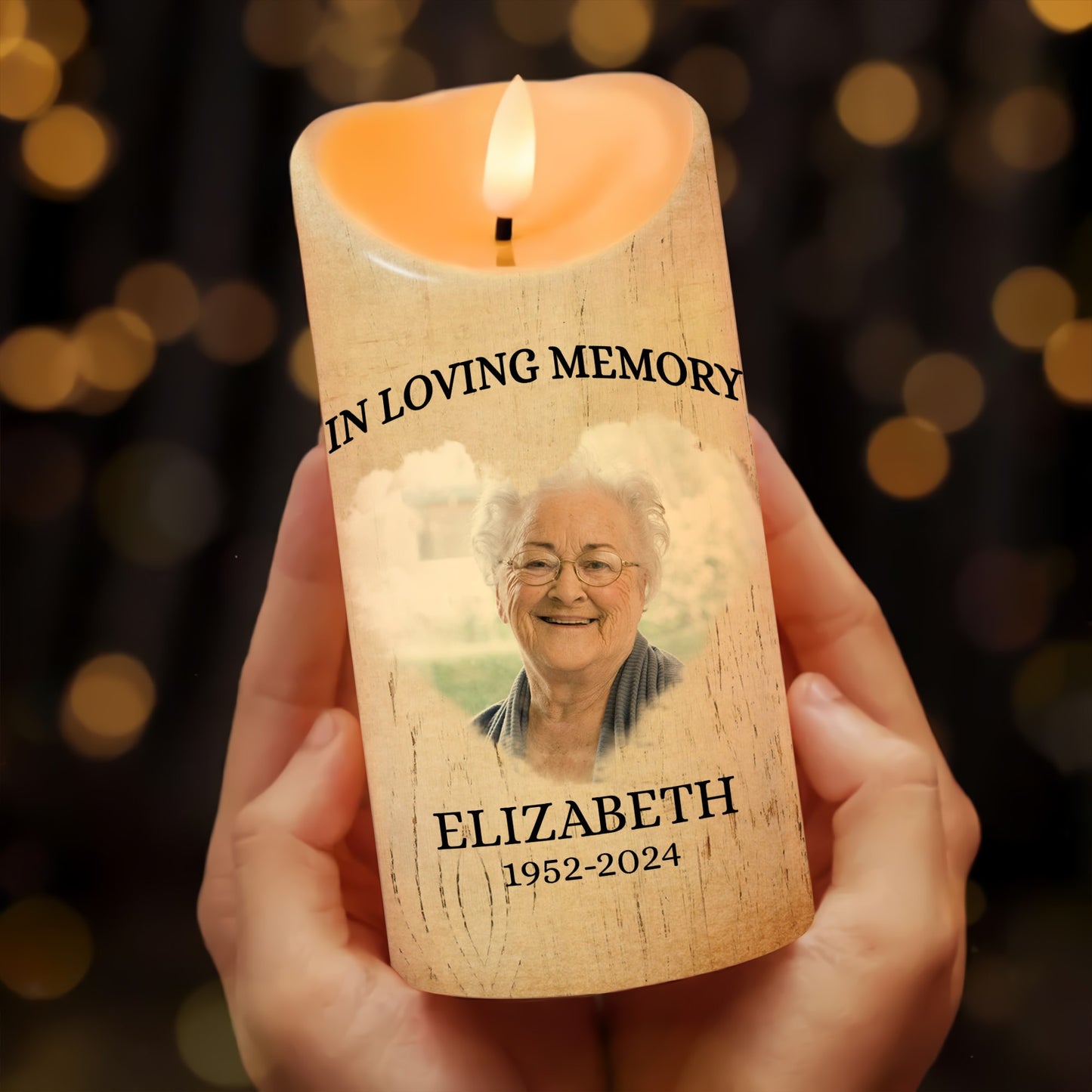 Custom Photo Memorial, Until We Meet Again - Personalized Memorial Led Candle