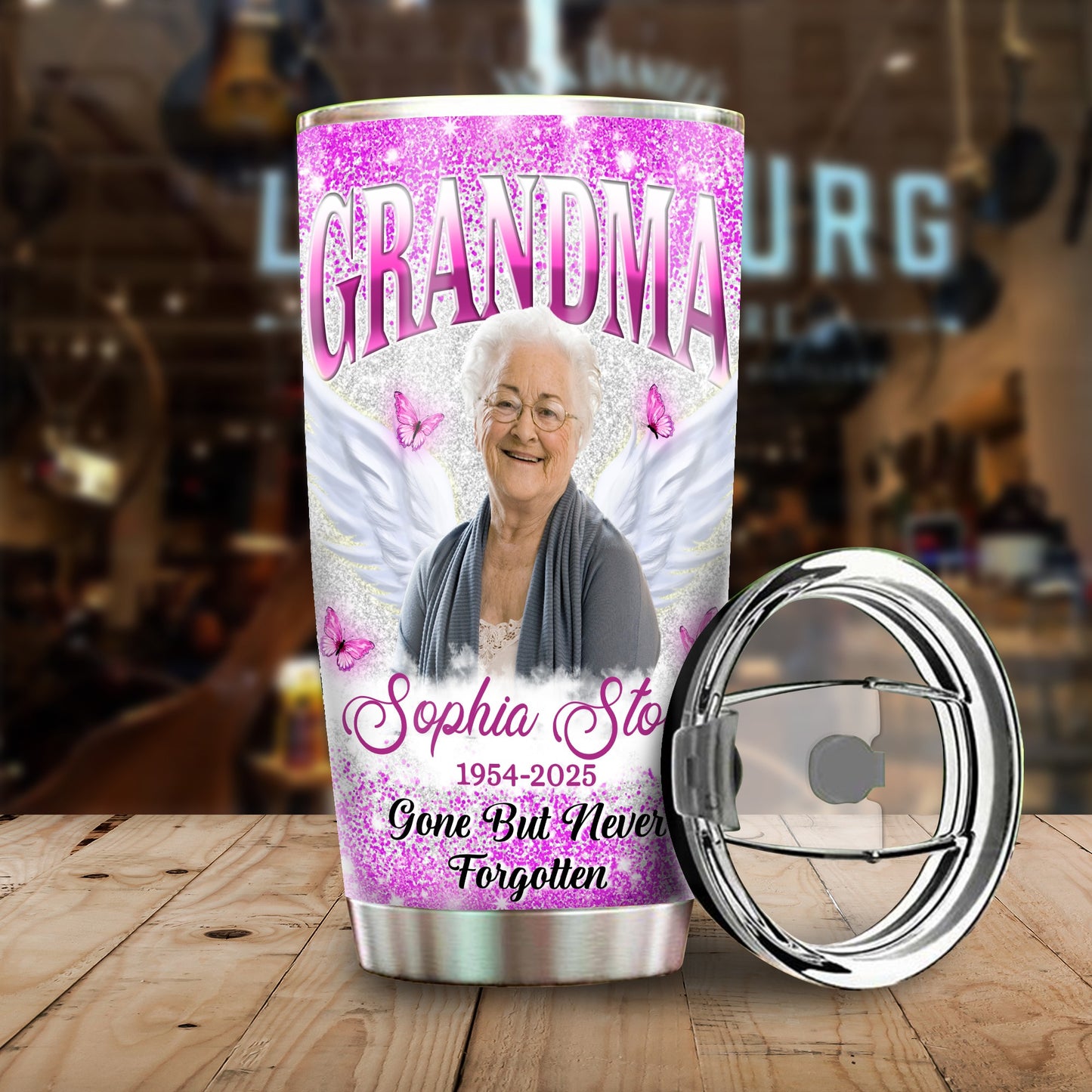 Custom Photo My Mind Still Talks To You - Personalized Memorial Gift For Loss Of Loved Tumbler