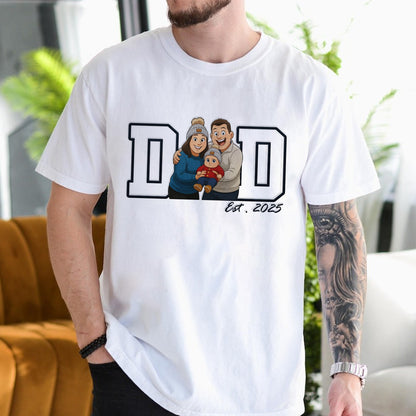 Custom Family Photo T-Shirt for Dad and Mom - Personalized Father’s and Mother’s Day Gift T-Shirt