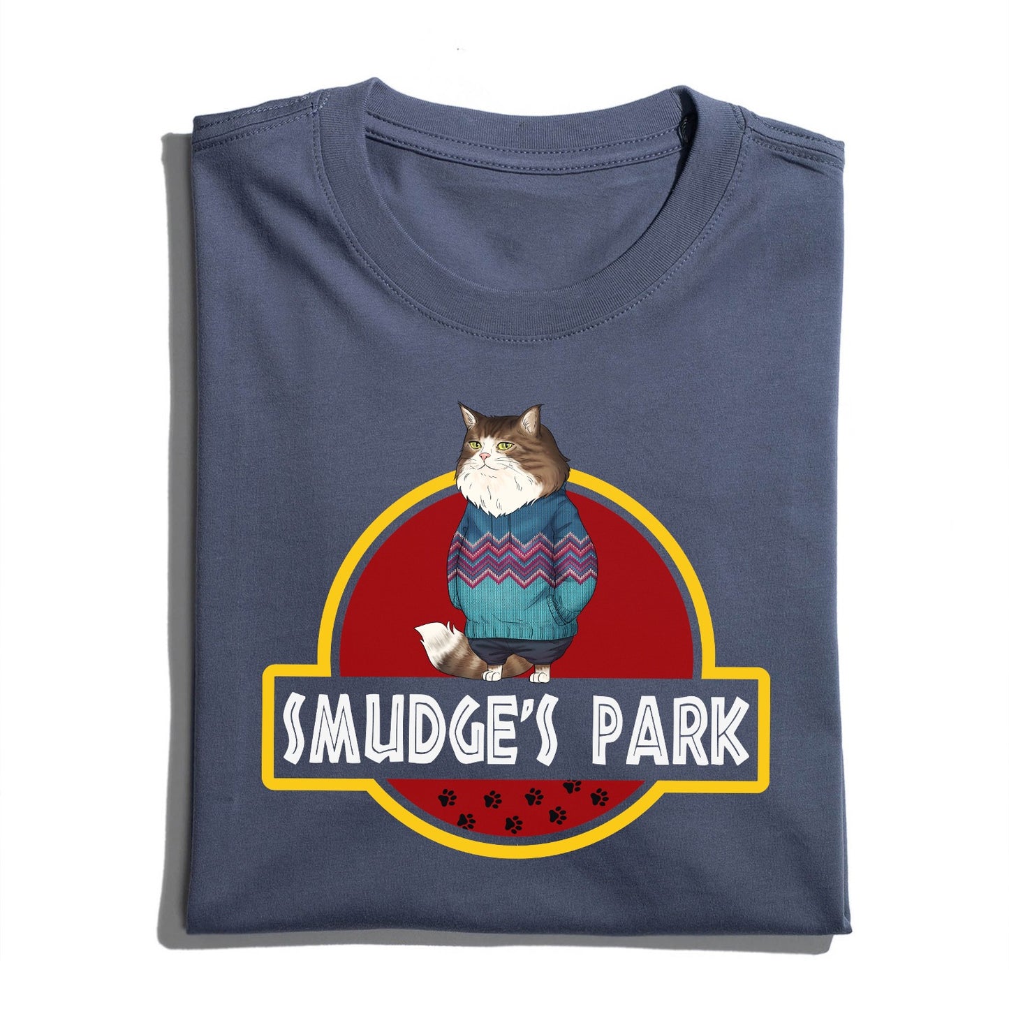 Custom Purrassic Park Cat T-Shirt - Personalized Funny Cat Lover T-Shirt