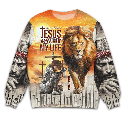 Custom Warrior Of God Jesus Saved My Life - Personalized Christian 3D All Over Print T-Shirt And Hoodie