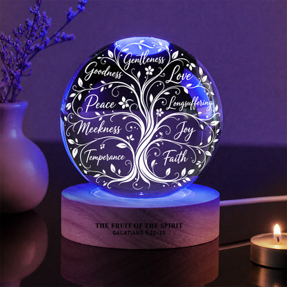 Fruit of the Spirit Galatians 5:22-23 Crystal Ball Night Light