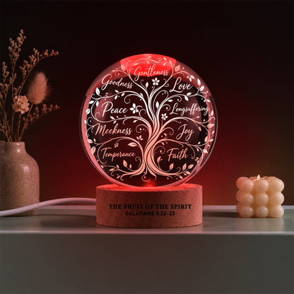 Fruit of the Spirit Galatians 5:22-23 Crystal Ball Night Light