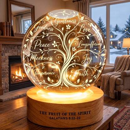Fruit of the Spirit Galatians 5:22-23 Crystal Ball Night Light